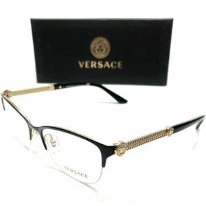 Versace Women's Black and Gold Cat Eye Eyeglasses!